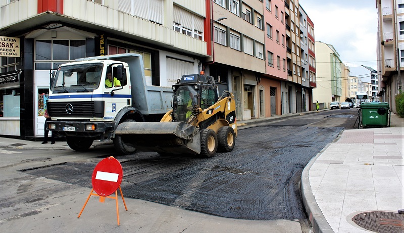 As obras desenvlvense hoxe na Avenida de Bergantios