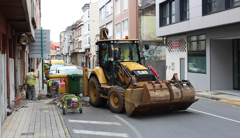 Esta semana empezaron as obras na ra Sol