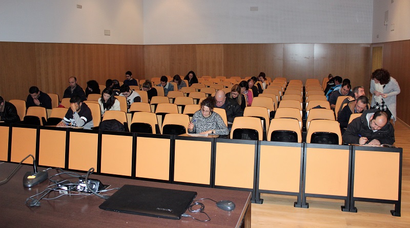 O exame celebrouse no auditorio e no hall da nave 1 do Frum