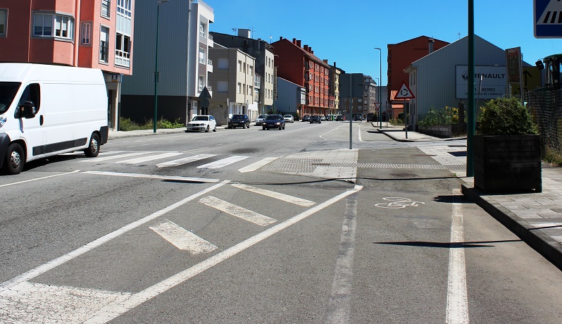 O carril bici das ra Poente, Fbrica e avenida de Malpica ser reformado