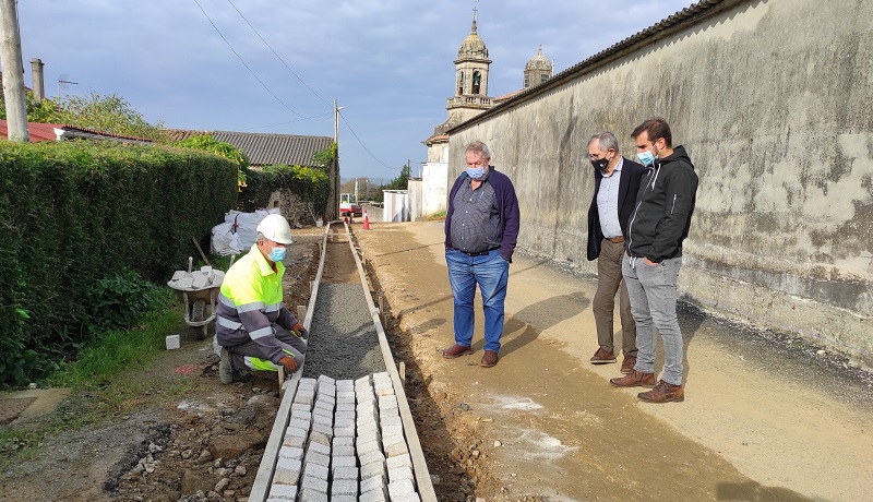 Luis Lamas, Evencio Ferrero e Juan Seoane visitaron as obras