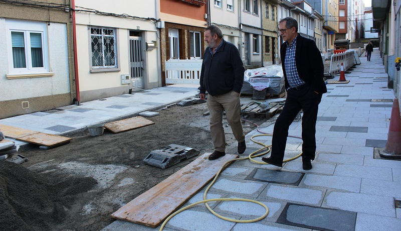 Luis Lamas e Evencio Ferrero visitaron hoxe as obras