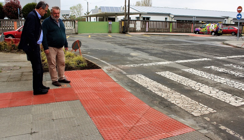 Evencio Ferrero e Luis Lamas visitaron as obras da rutas do pedibs